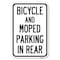 Signmission Bicycle and Moped Parking in Rear Heavy-Gauge Aluminum Sign, 12" x 18", A-1218-24326 A-1218-24326 - alternate 1